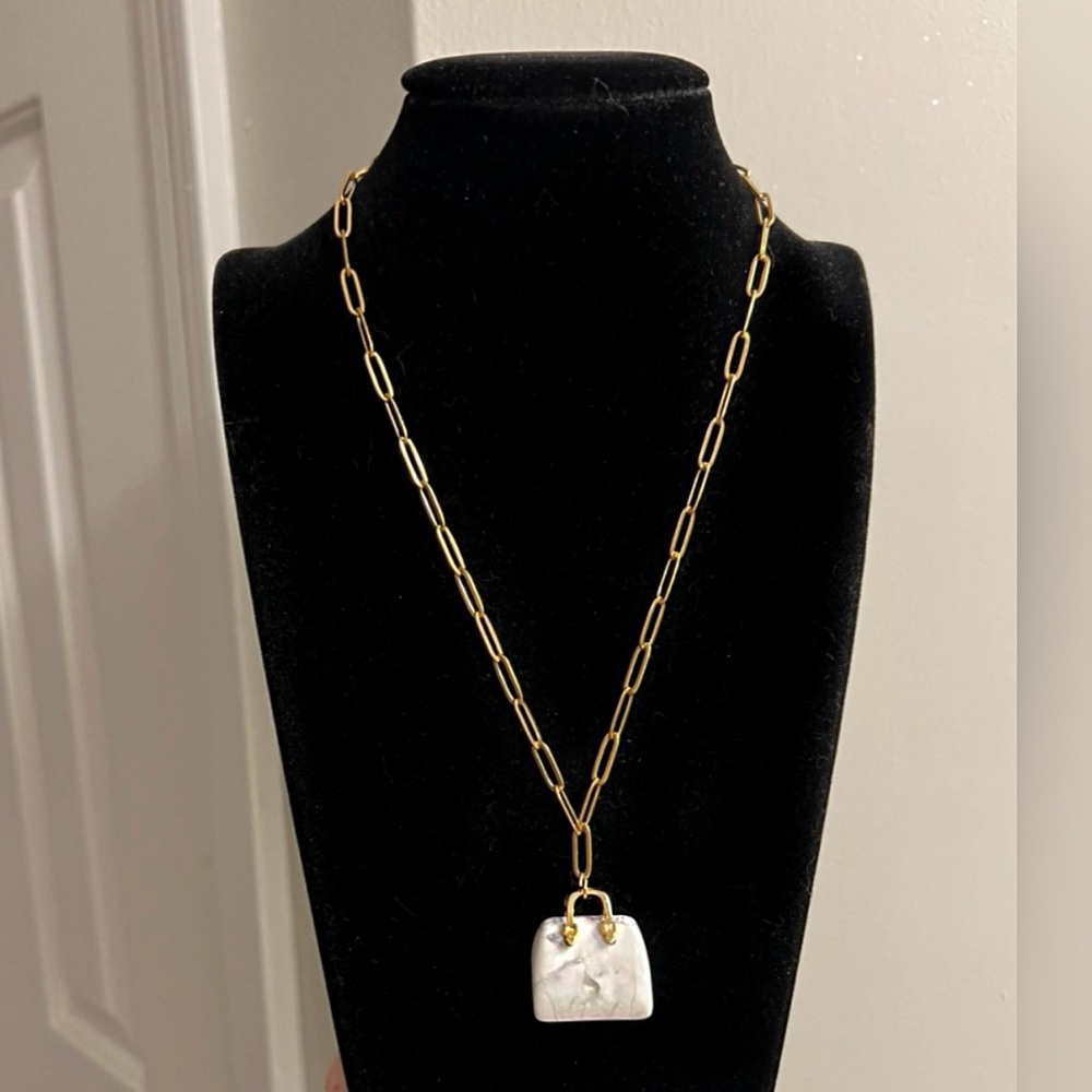 Howlite Purse Necklace - Picture 3 of 6